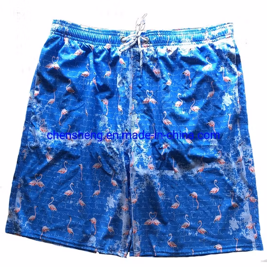New Stretch Men&prime;s Beach Shorts Swimming Trunks All Around Elastic Quick-Drying Loose Large Size Casual Flower Shorts Pants